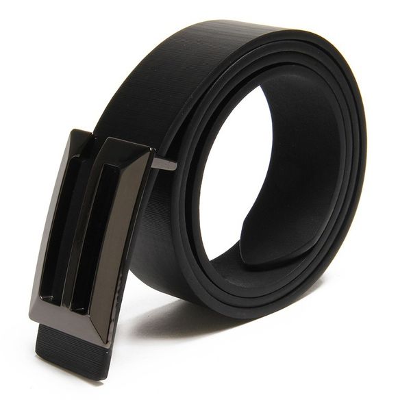 Men's Black Office PU Belt