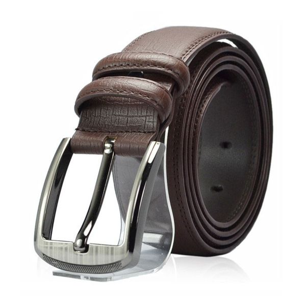 Men's Coffee Cow Leather Office Belt 
