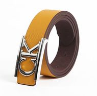 Men Yellow PU Belt