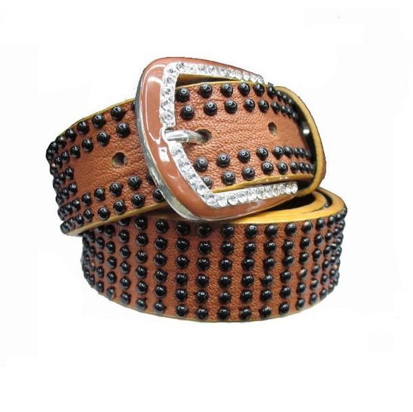 Orange Punk Leather Belt