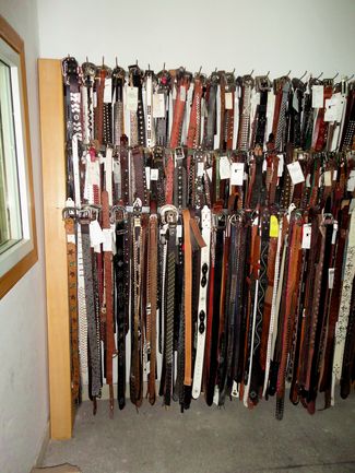 Leather belts Showroom